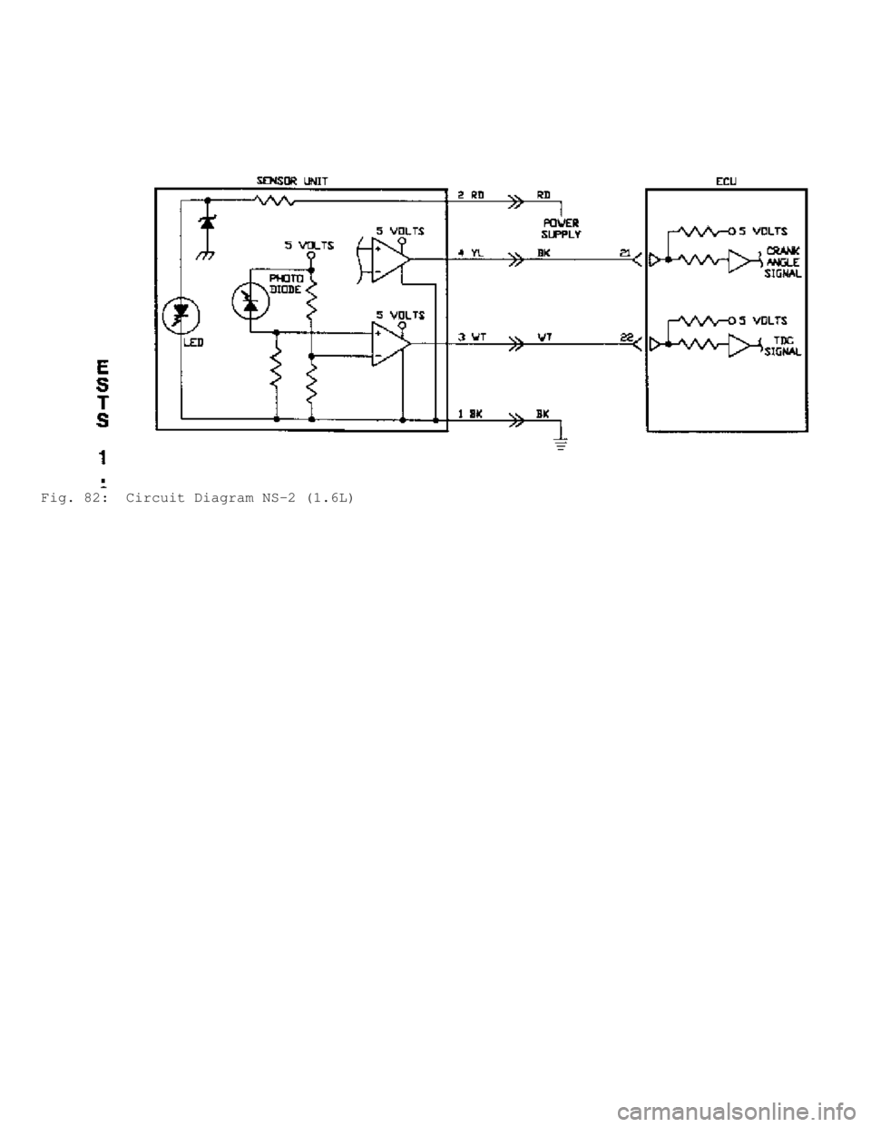 MITSUBISHI MONTERO 1991  Service Manual Fig. 82:  Circuit Diagram NS-2 (1.6L)                 