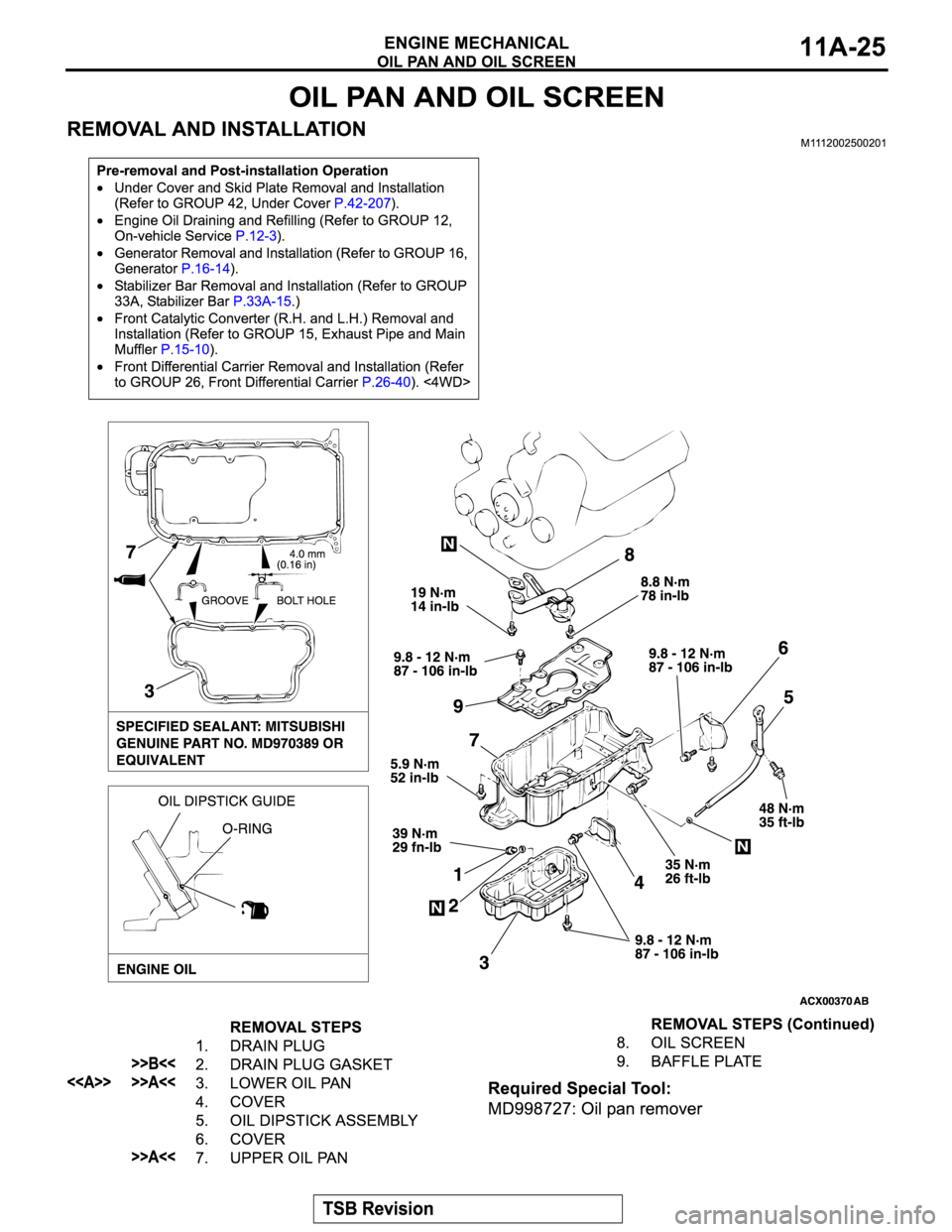 MITSUBISHI MONTERO SPORT 2004  Service Repair Manual 