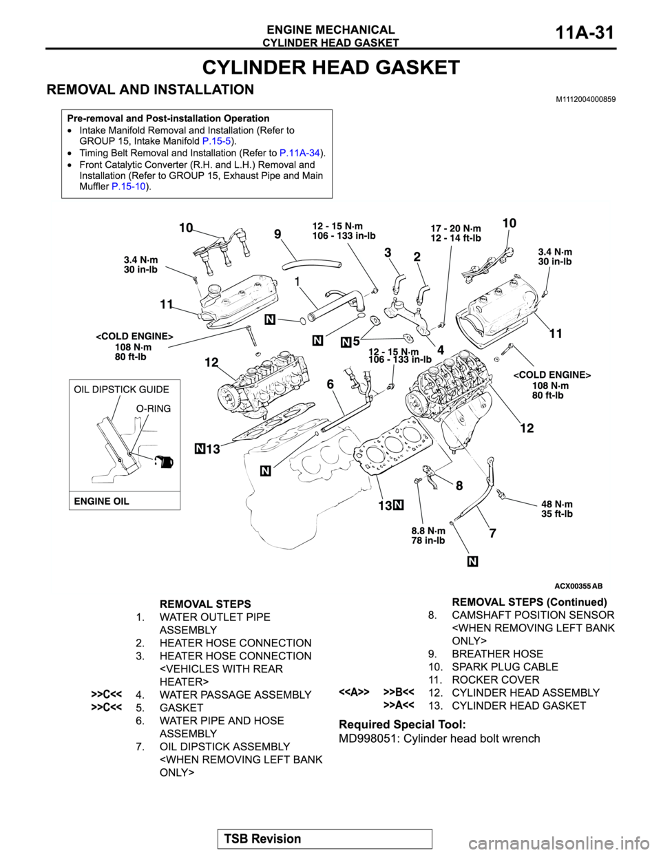 MITSUBISHI MONTERO SPORT 2004  Service Repair Manual 