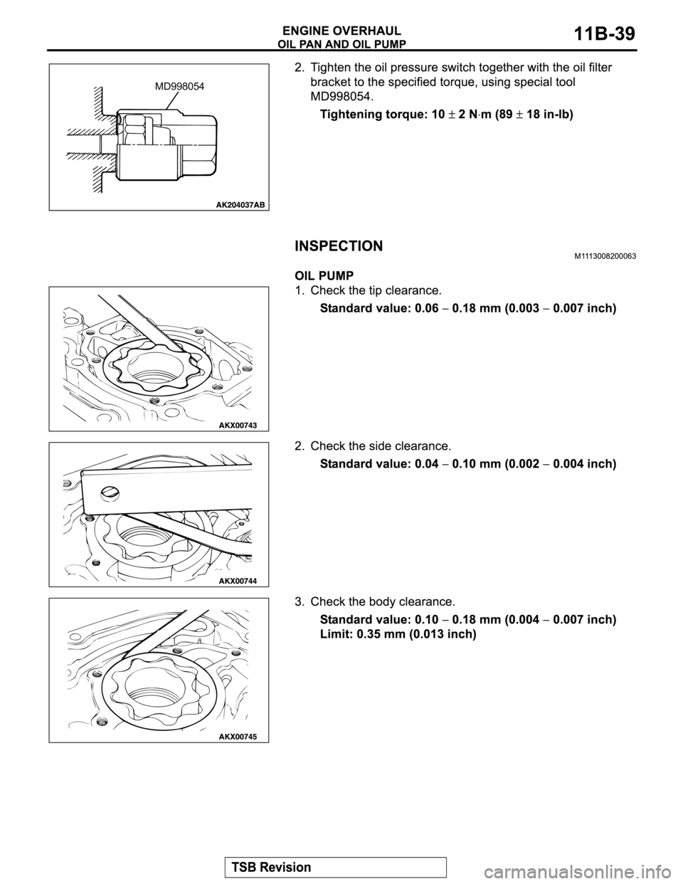 MITSUBISHI MONTERO SPORT 2004  Service Repair Manual MD998054 
