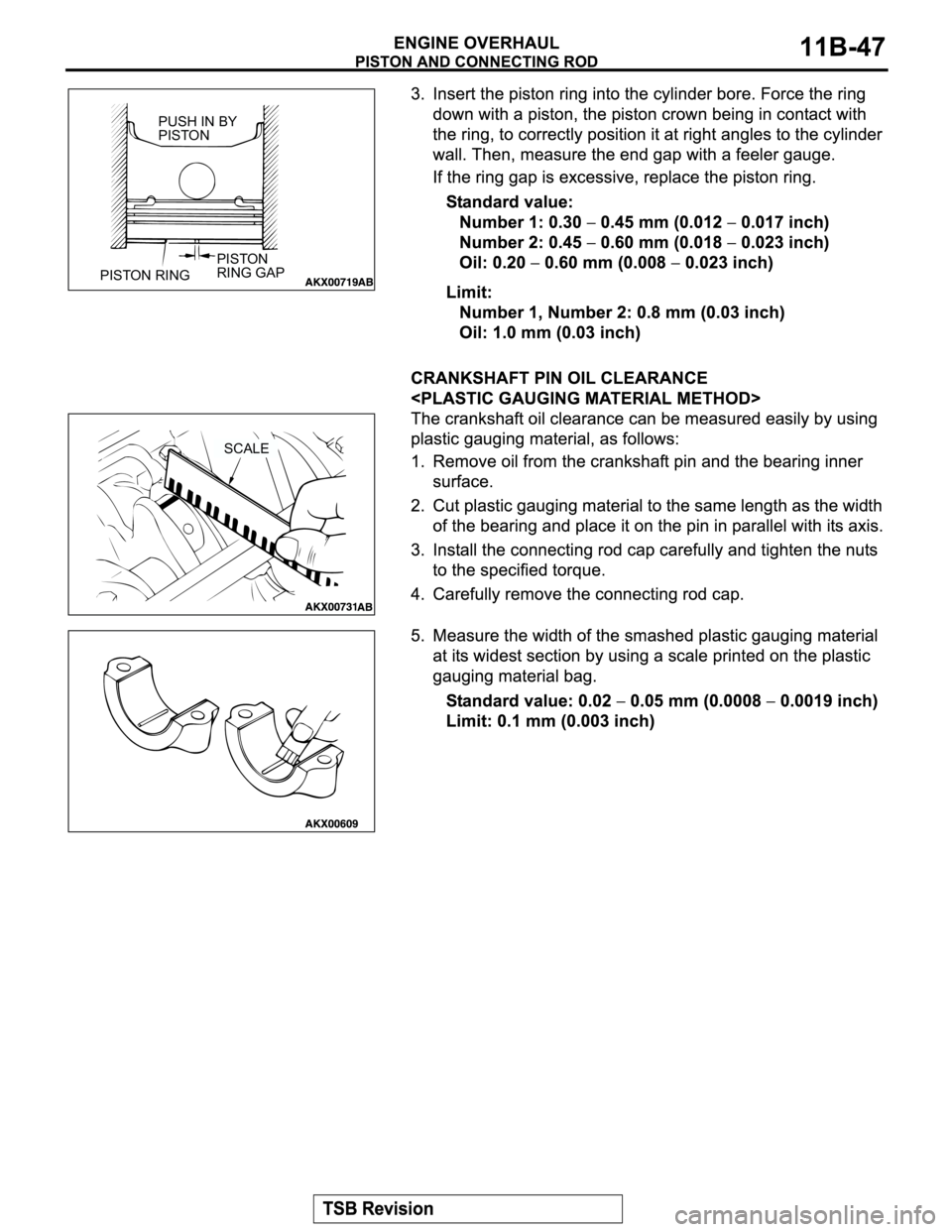 MITSUBISHI MONTERO SPORT 2004  Service Repair Manual PUSH IN BY
PISTON
PISTON
RING GAP
PISTON RING
SCALE 