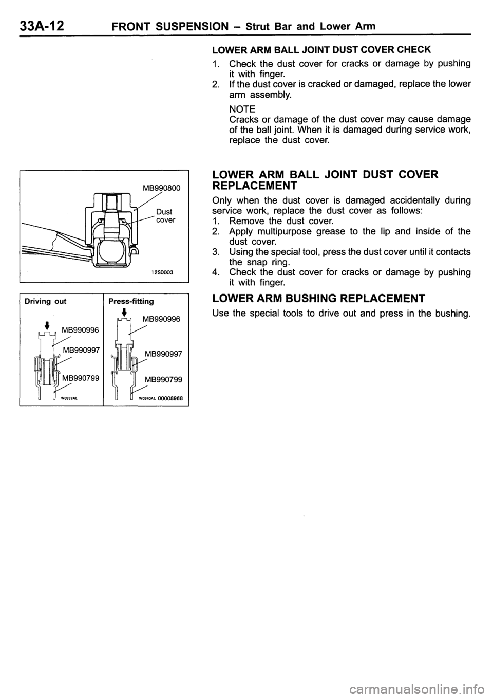MITSUBISHI PAJERO PININ 2000  Workshop Manual 