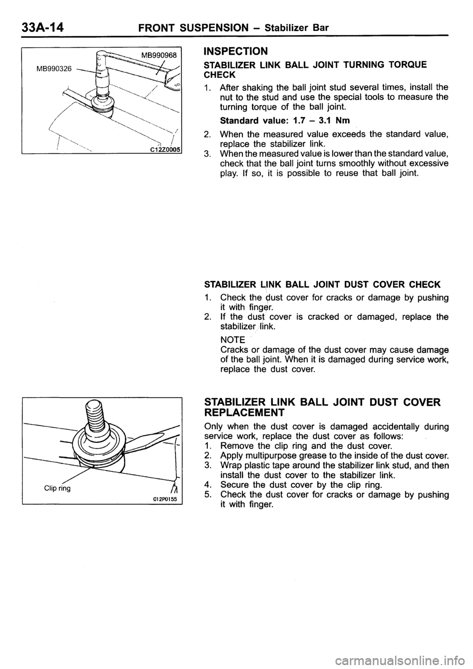 MITSUBISHI PAJERO PININ 2000  Workshop Manual 