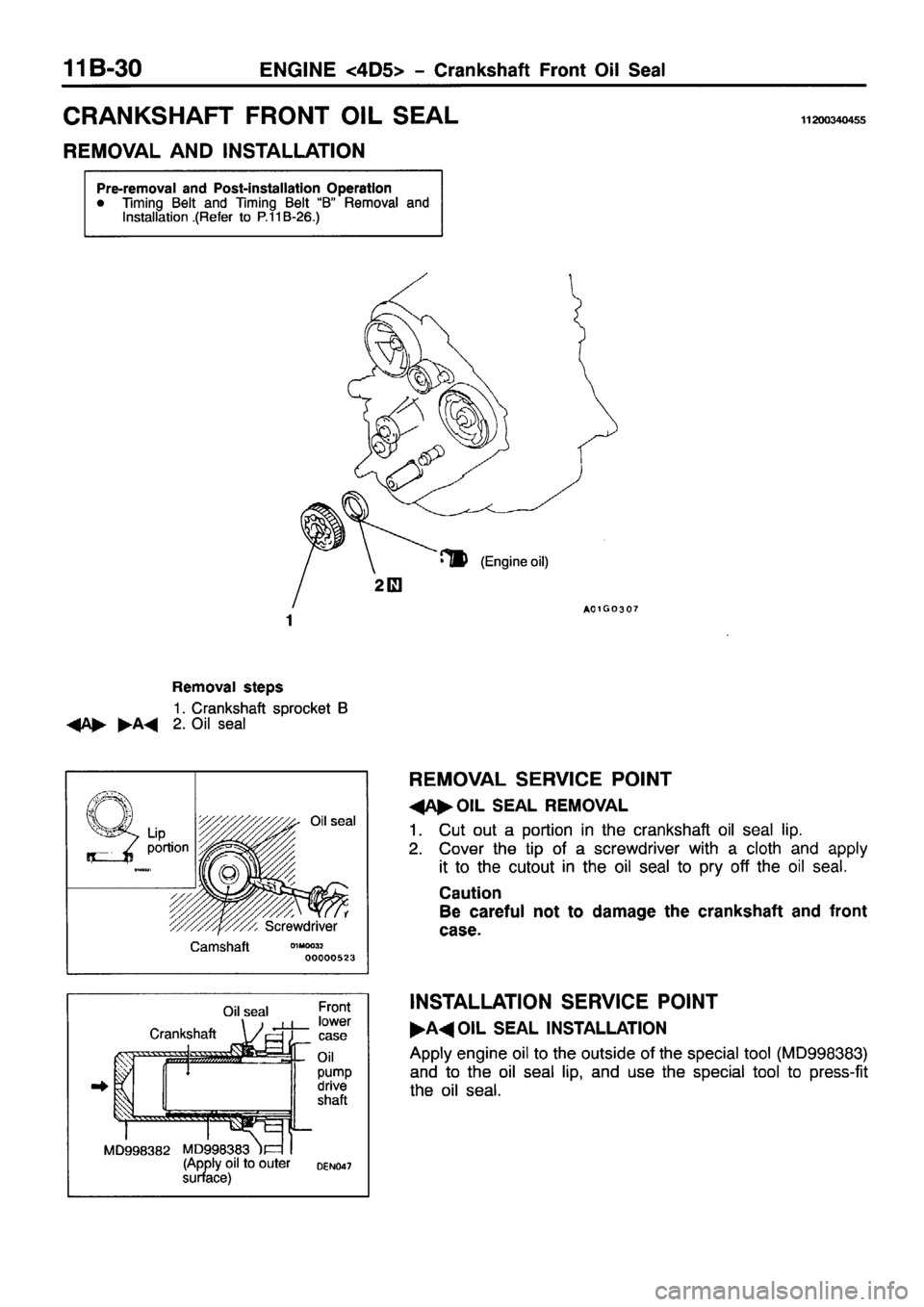MITSUBISHI PAJERO SPORT 1999  Workshop Manual 