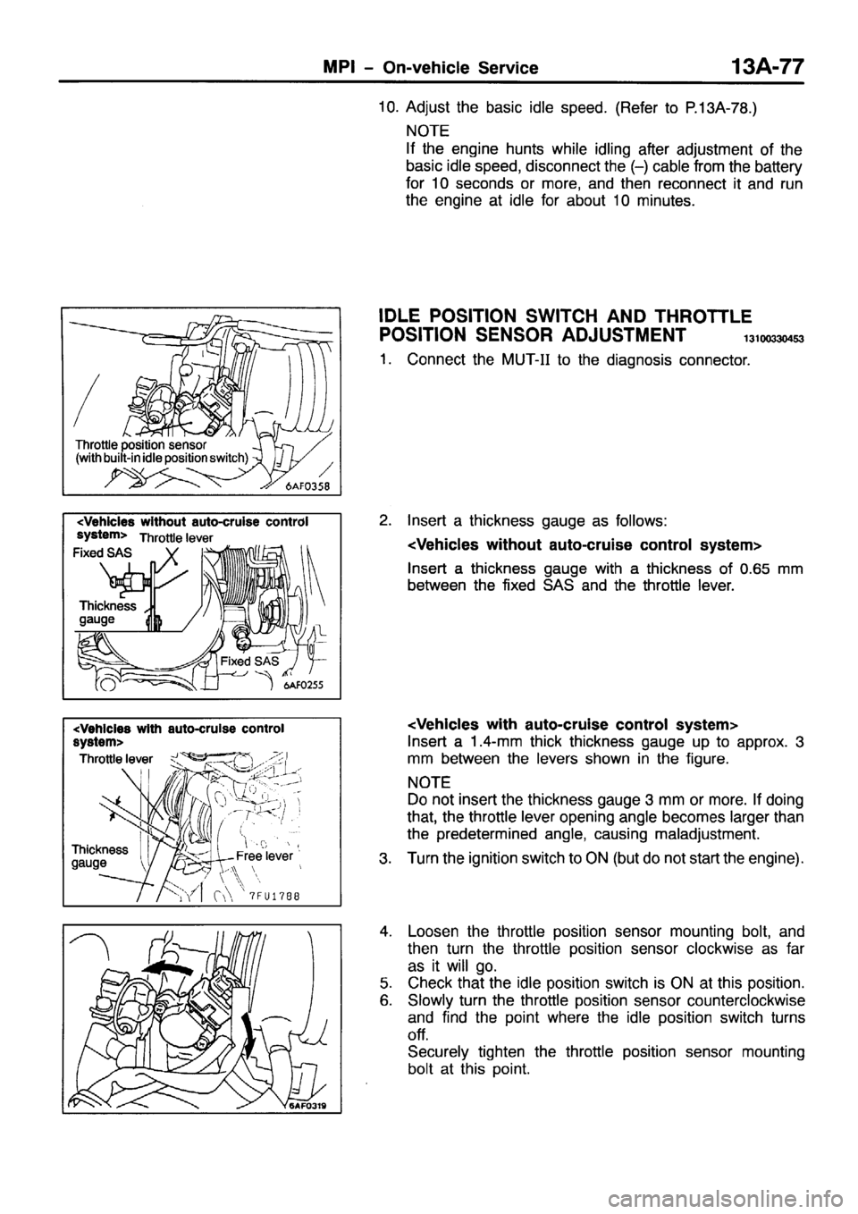 MITSUBISHI PAJERO SPORT 1999  Workshop Manual 