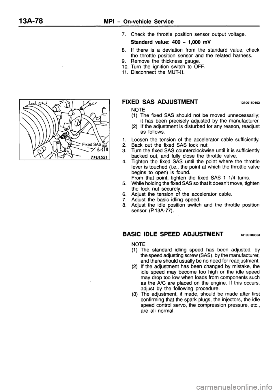 MITSUBISHI PAJERO SPORT 1999  Workshop Manual 