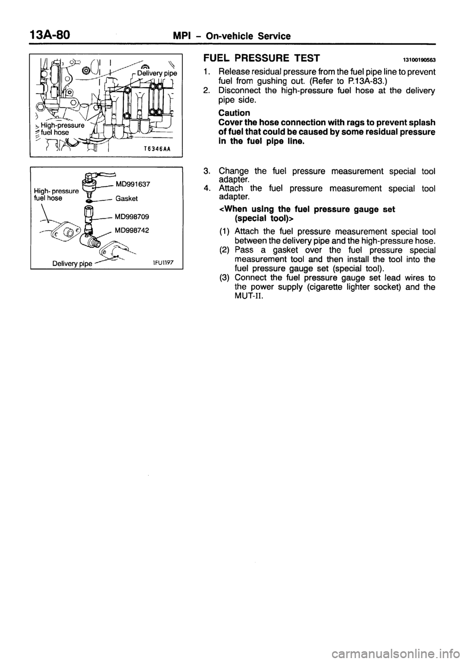 MITSUBISHI PAJERO SPORT 1999  Workshop Manual 