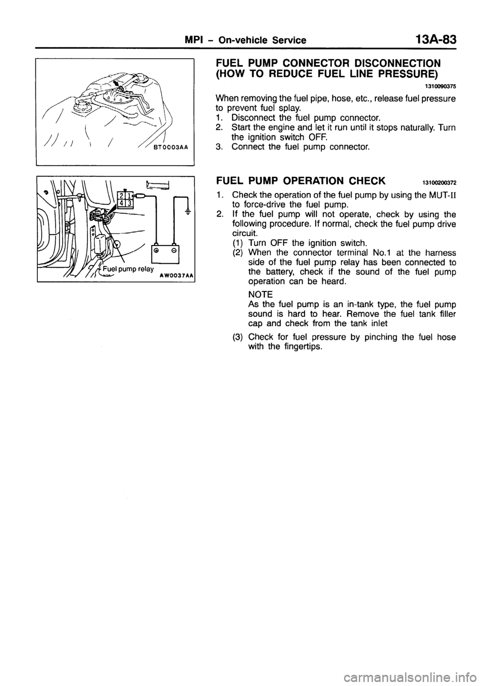MITSUBISHI PAJERO SPORT 1999  Workshop Manual 