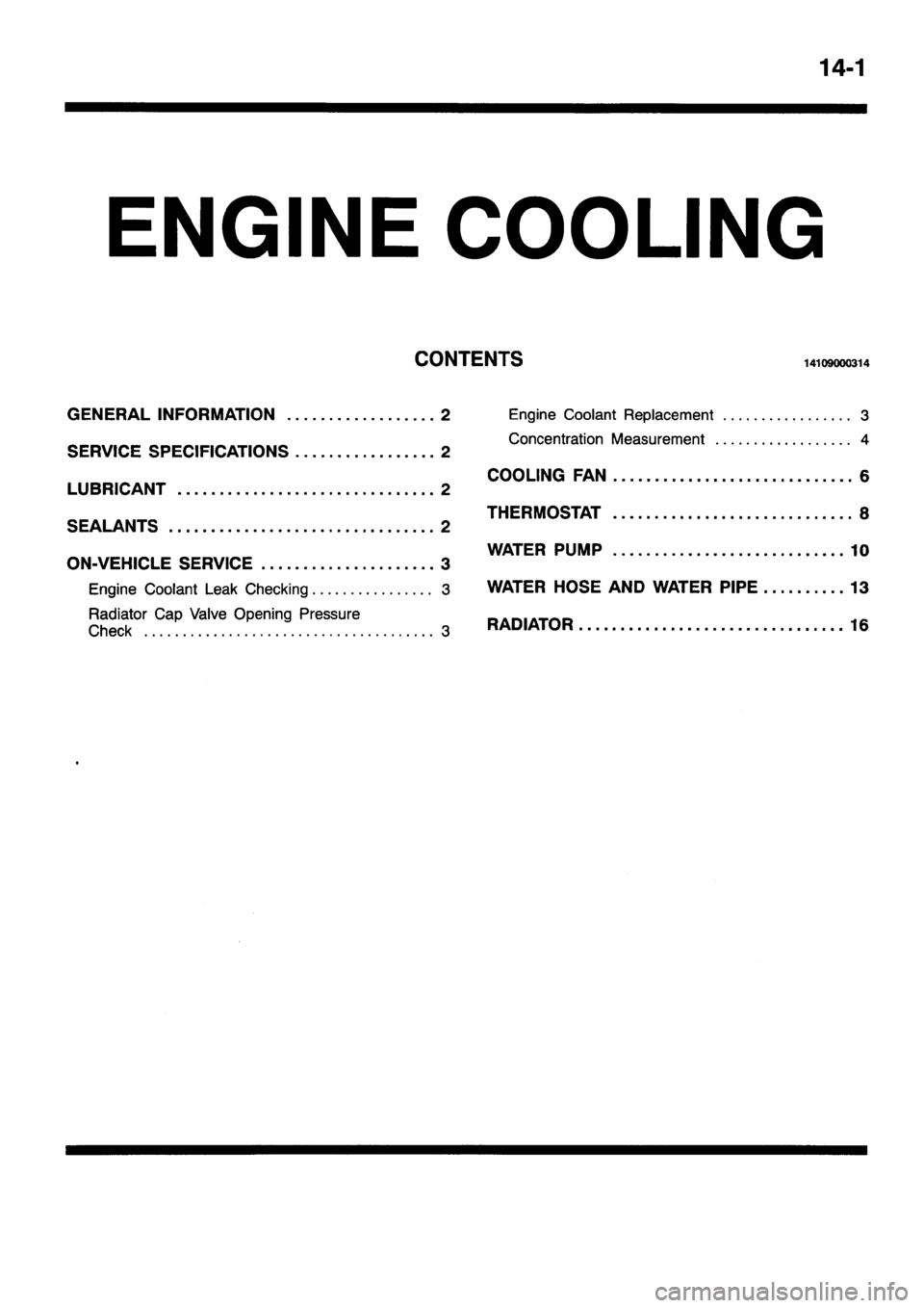 MITSUBISHI PAJERO SPORT 1999  Workshop Manual 