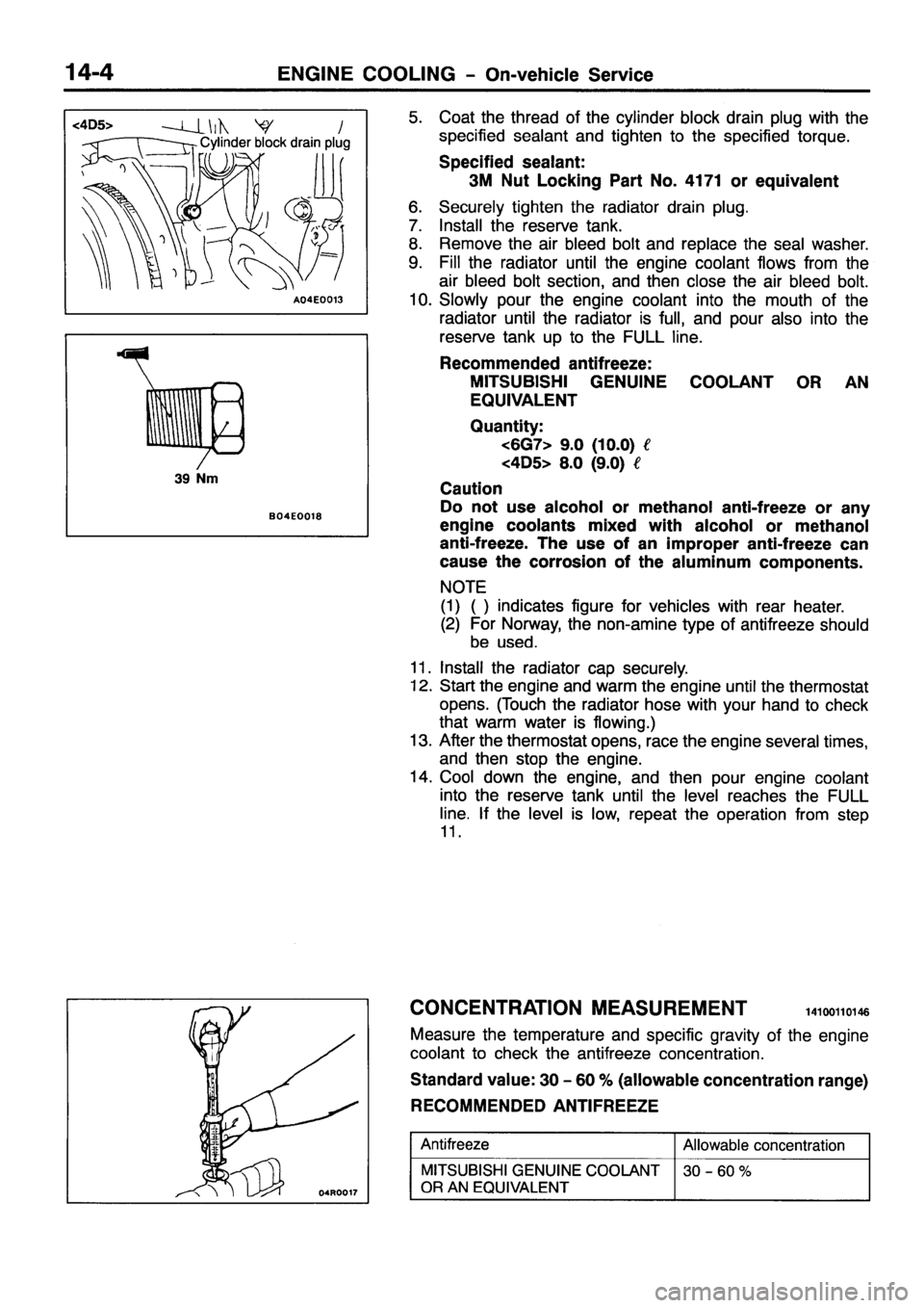 MITSUBISHI PAJERO SPORT 1999  Workshop Manual 