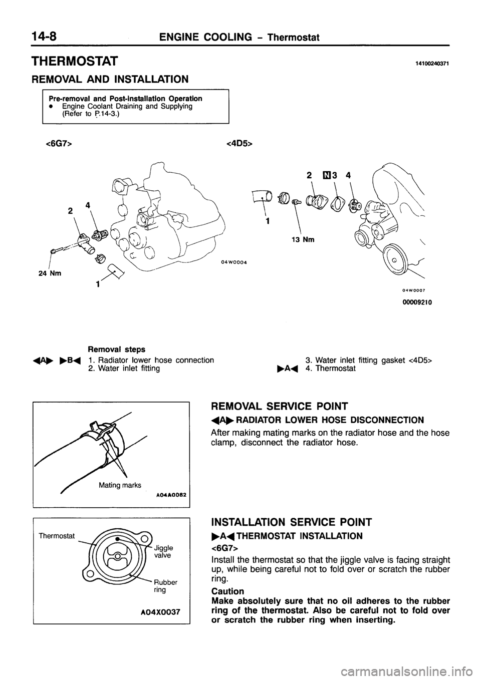 MITSUBISHI PAJERO SPORT 1999  Workshop Manual 