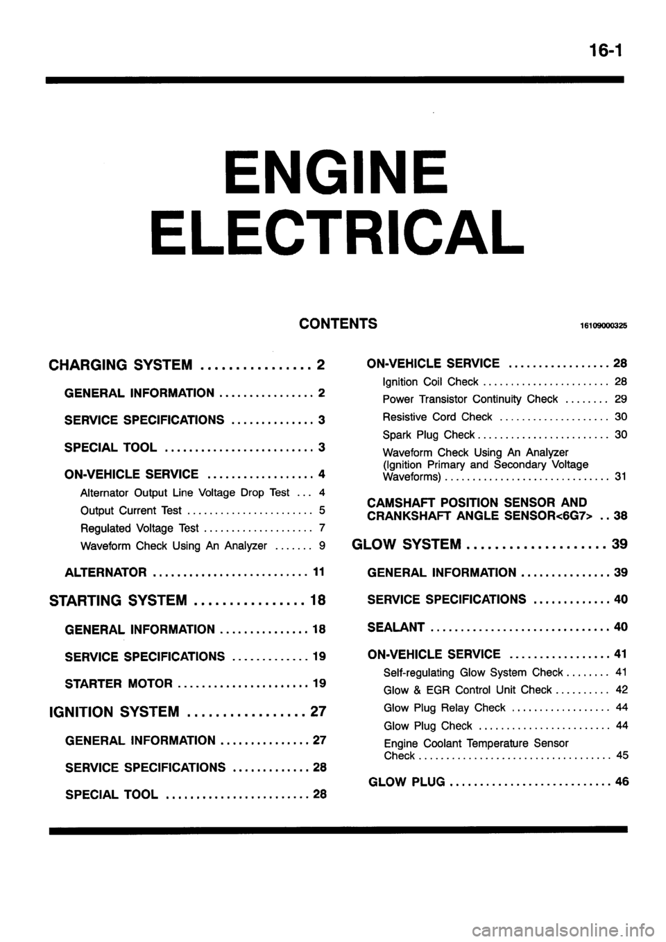 MITSUBISHI PAJERO SPORT 1999  Workshop Manual 