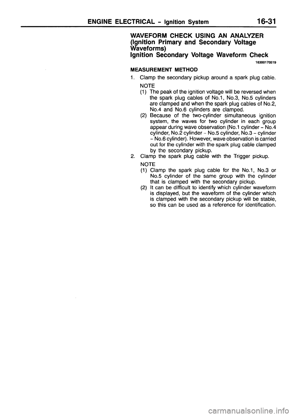 MITSUBISHI PAJERO SPORT 1999  Workshop Manual 