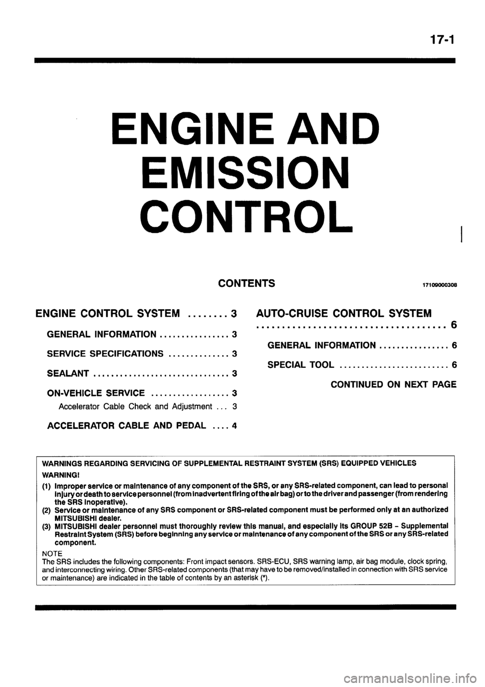 MITSUBISHI PAJERO SPORT 1999  Workshop Manual 