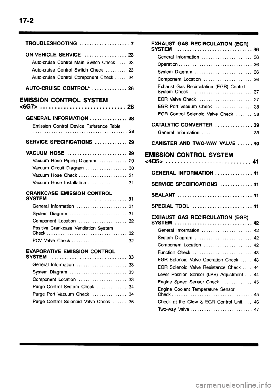 MITSUBISHI PAJERO SPORT 1999  Workshop Manual 