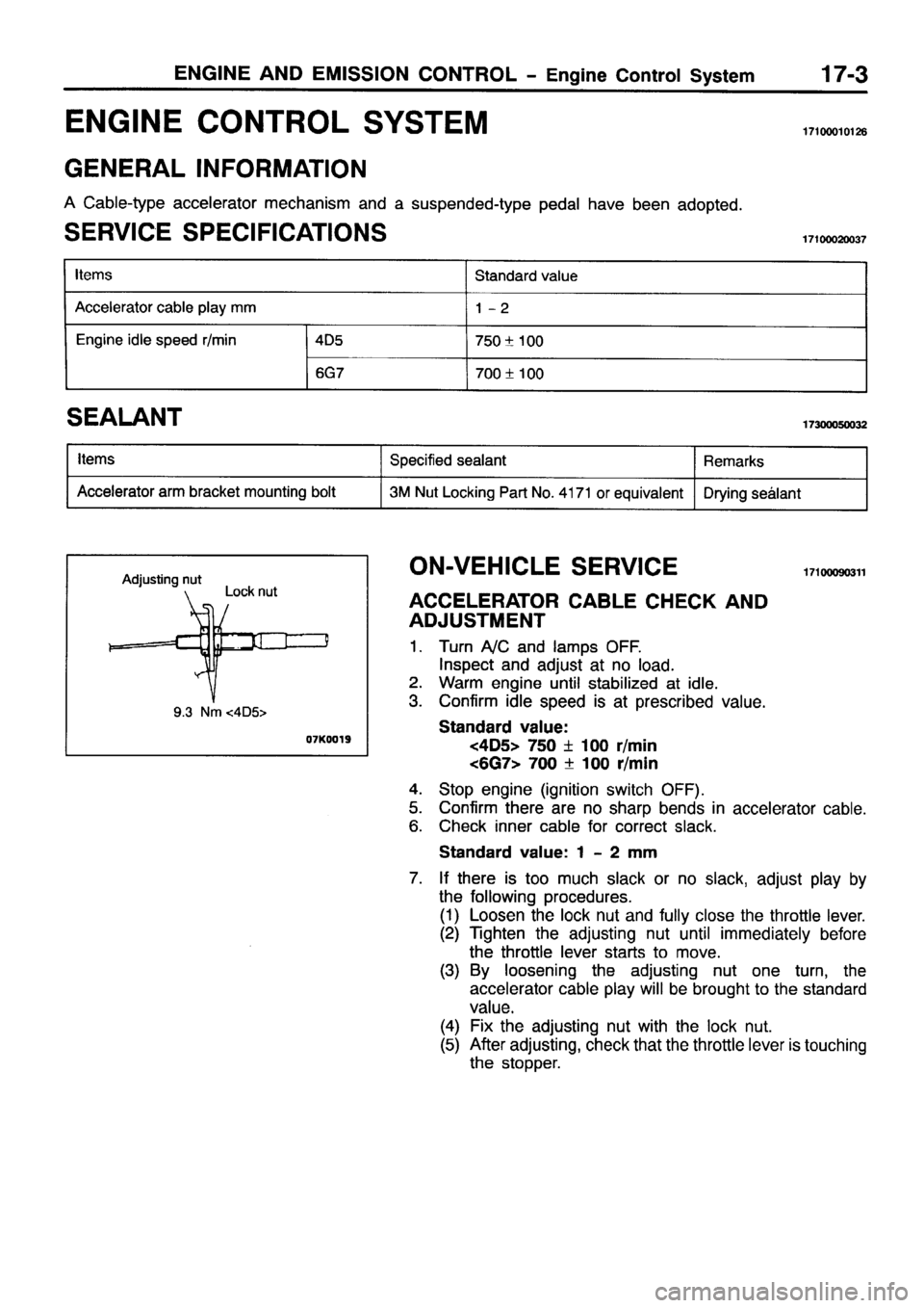 MITSUBISHI PAJERO SPORT 1999  Workshop Manual 