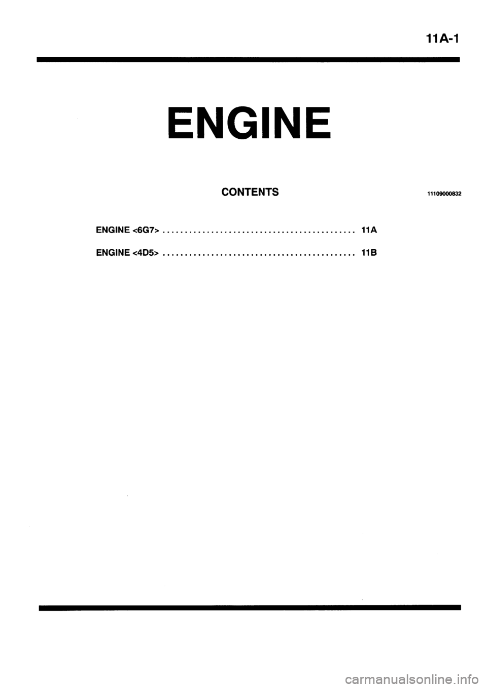 MITSUBISHI PAJERO SPORT 1999  Workshop Manual 