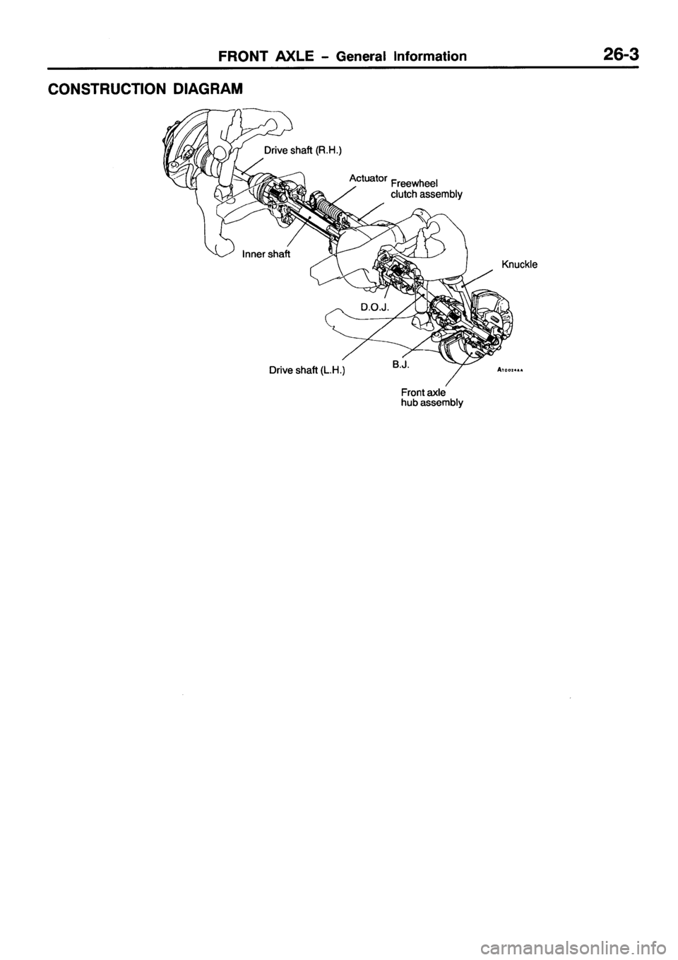 MITSUBISHI PAJERO SPORT 1999  Workshop Manual 