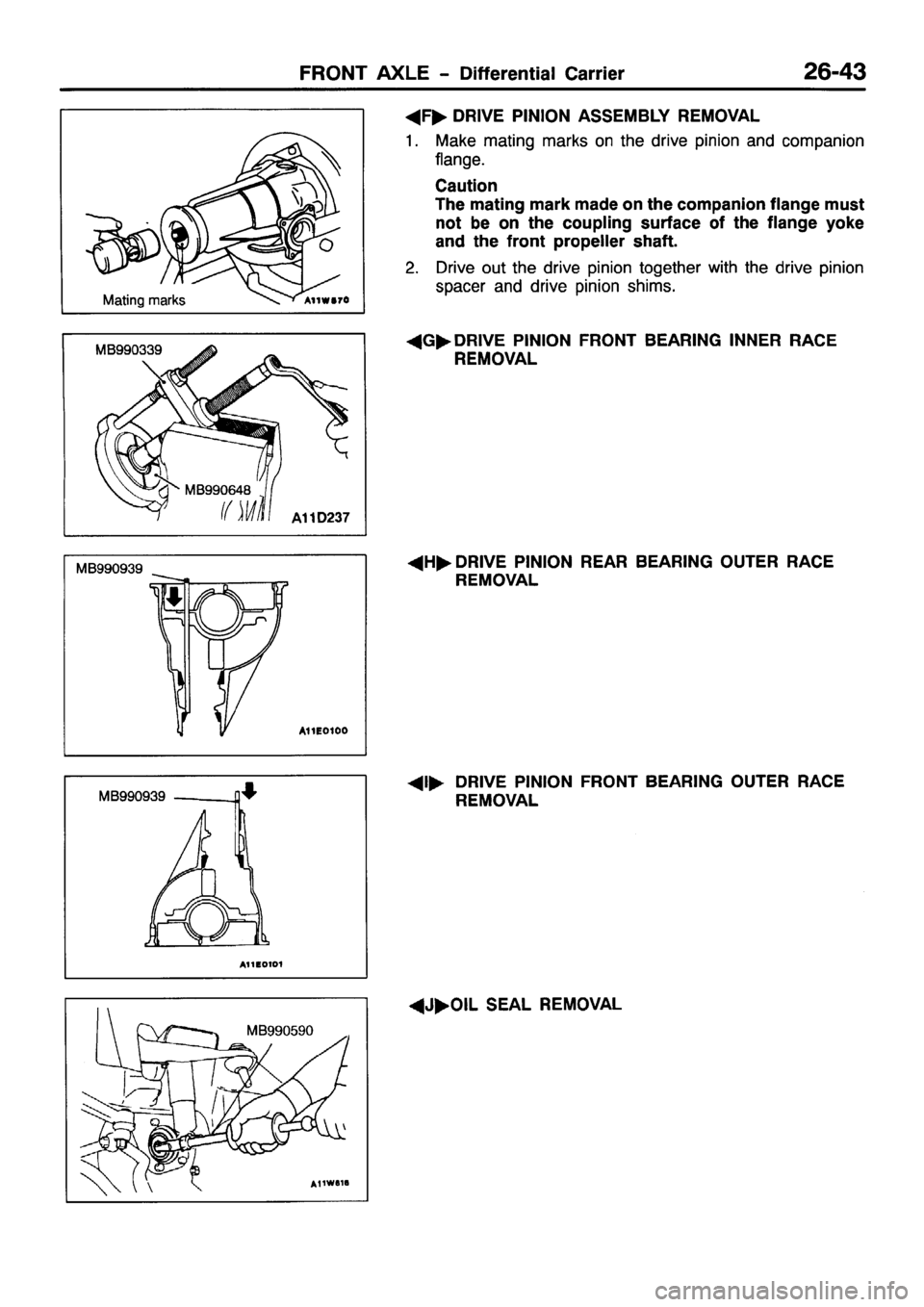 MITSUBISHI PAJERO SPORT 1999  Workshop Manual 
