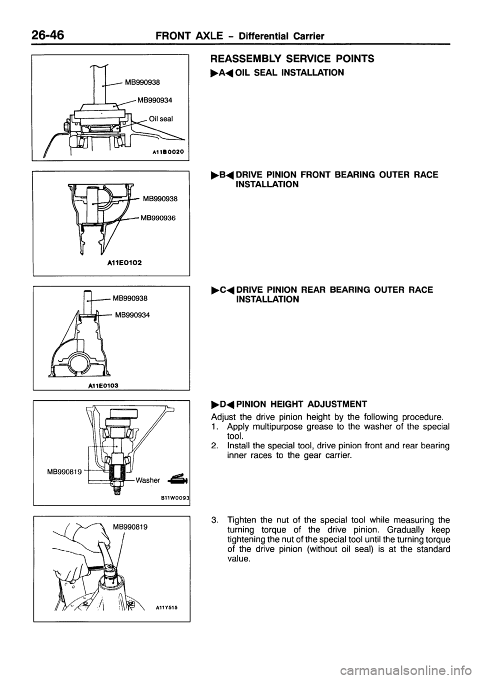 MITSUBISHI PAJERO SPORT 1999  Workshop Manual 