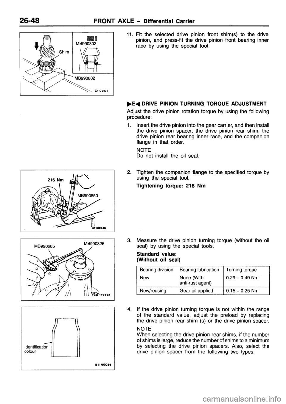 MITSUBISHI PAJERO SPORT 1999  Workshop Manual 