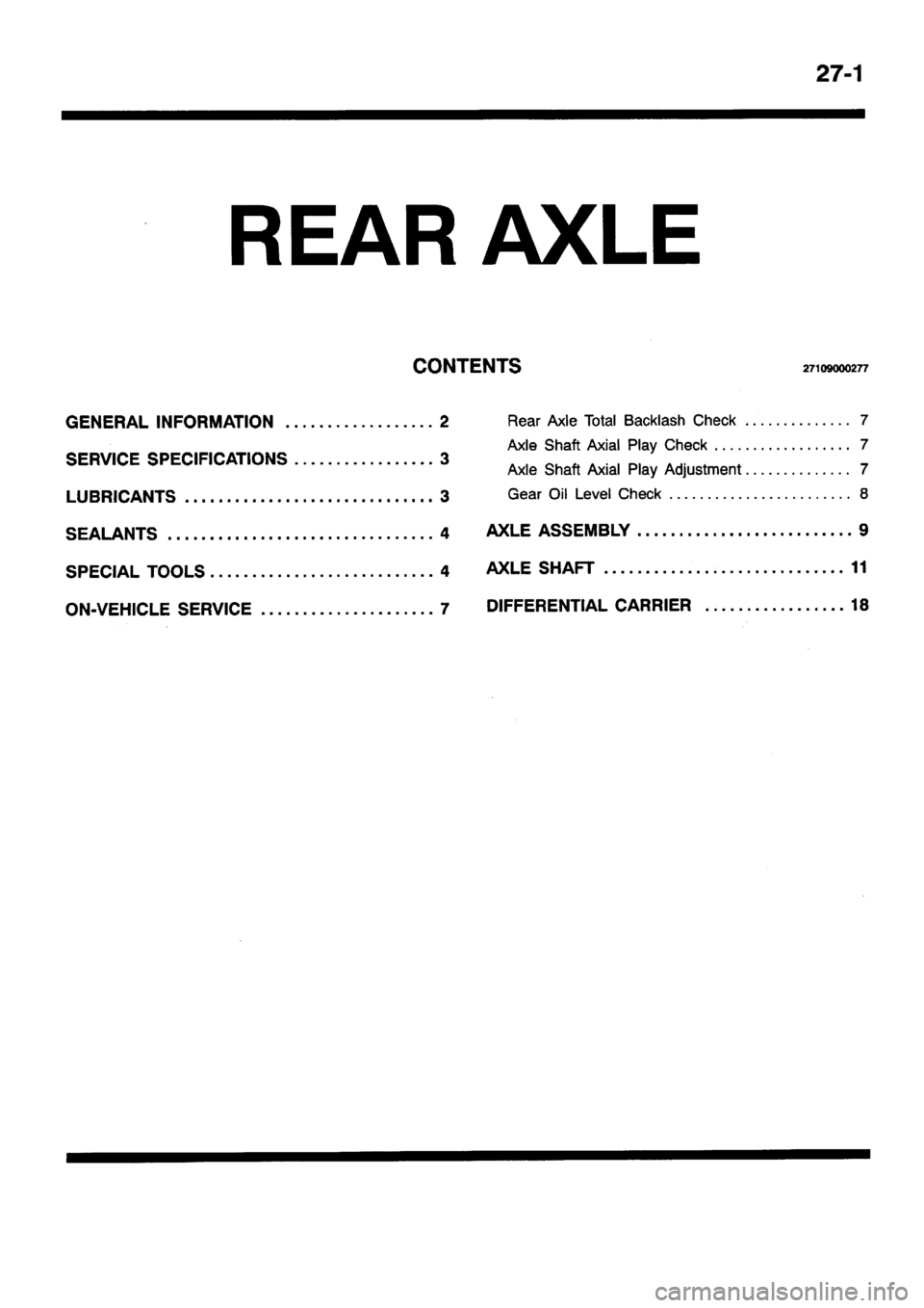 MITSUBISHI PAJERO SPORT 1999  Workshop Manual 