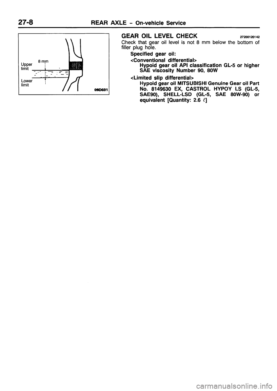 MITSUBISHI PAJERO SPORT 1999  Workshop Manual 