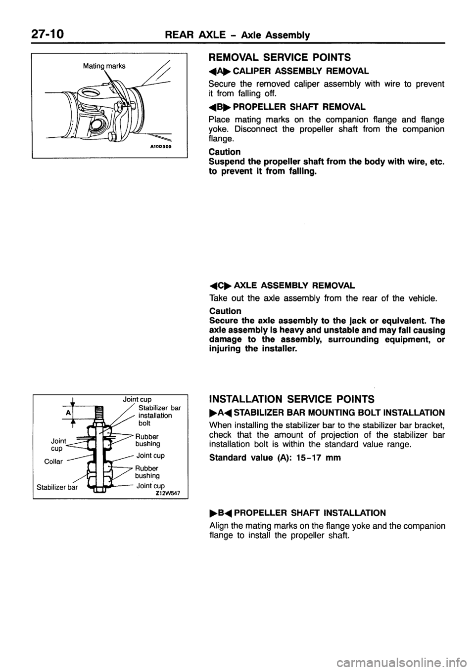 MITSUBISHI PAJERO SPORT 1999  Workshop Manual 