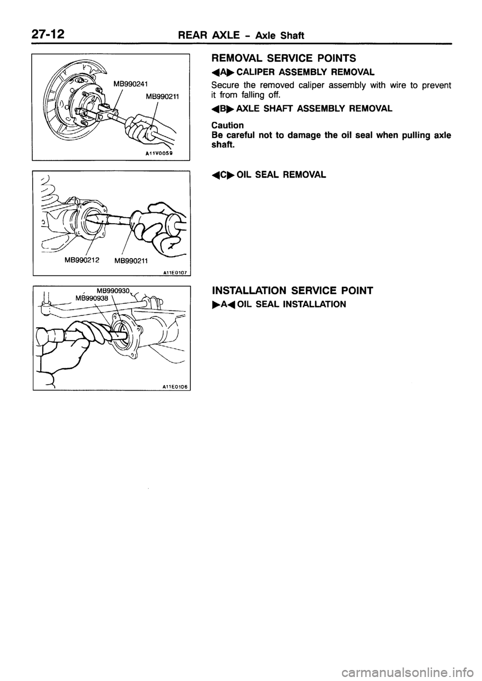 MITSUBISHI PAJERO SPORT 1999  Workshop Manual 