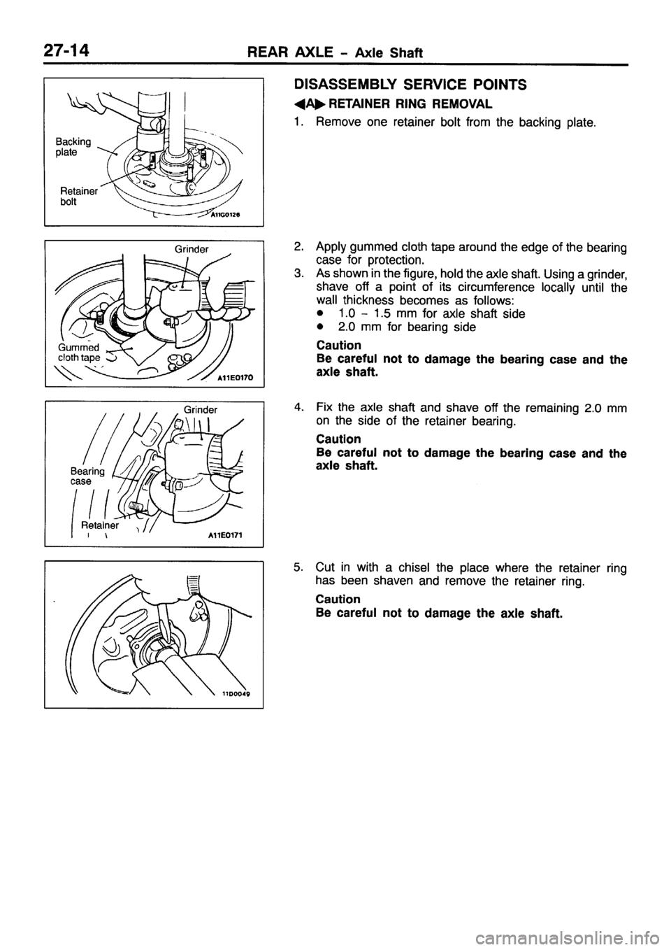 MITSUBISHI PAJERO SPORT 1999  Workshop Manual 