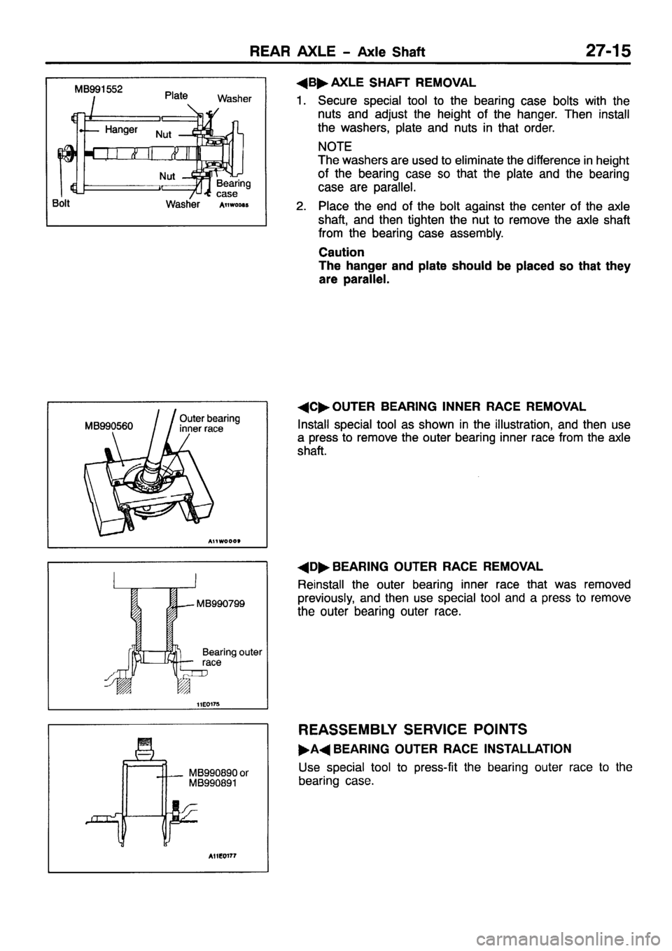 MITSUBISHI PAJERO SPORT 1999  Workshop Manual 