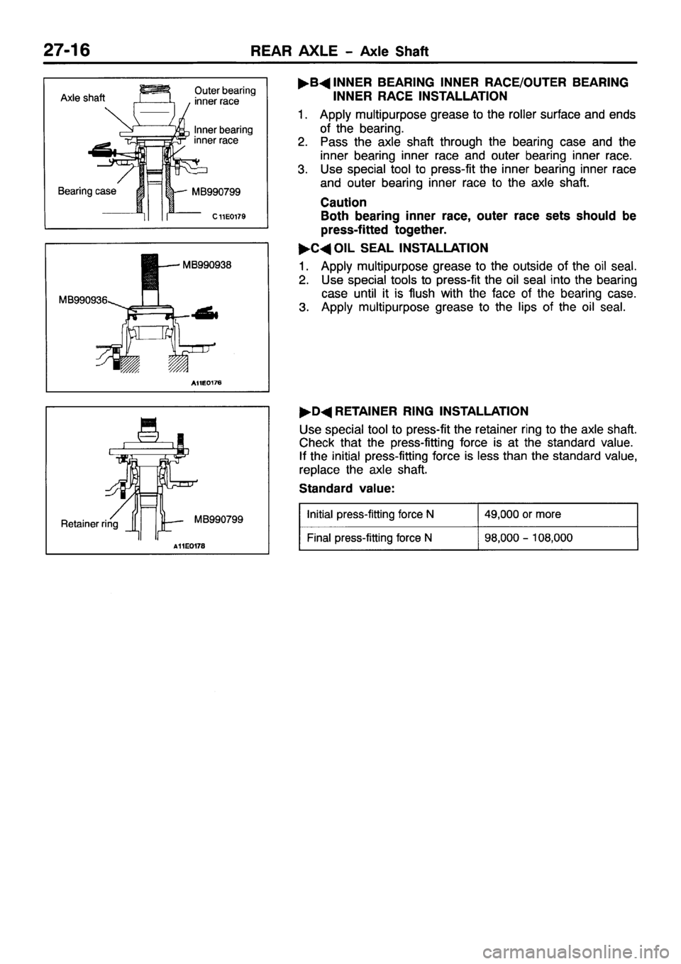 MITSUBISHI PAJERO SPORT 1999  Workshop Manual 
