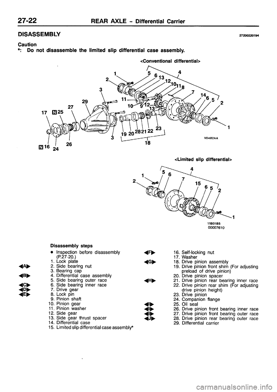 MITSUBISHI PAJERO SPORT 1999  Workshop Manual 