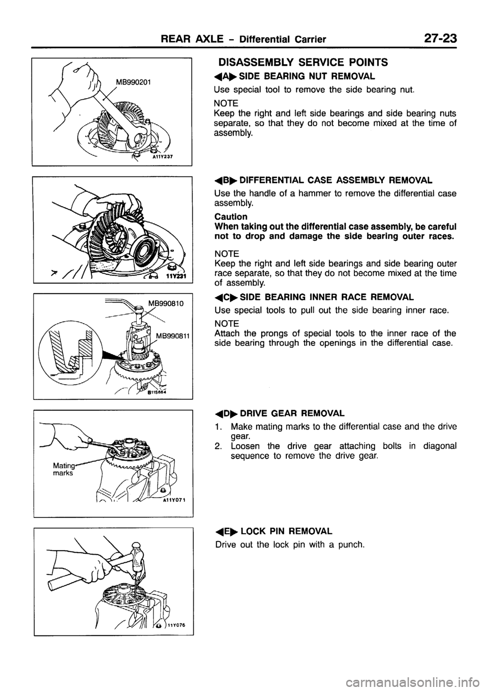 MITSUBISHI PAJERO SPORT 1999  Workshop Manual 