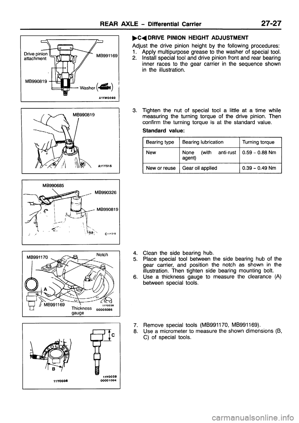 MITSUBISHI PAJERO SPORT 1999  Workshop Manual 