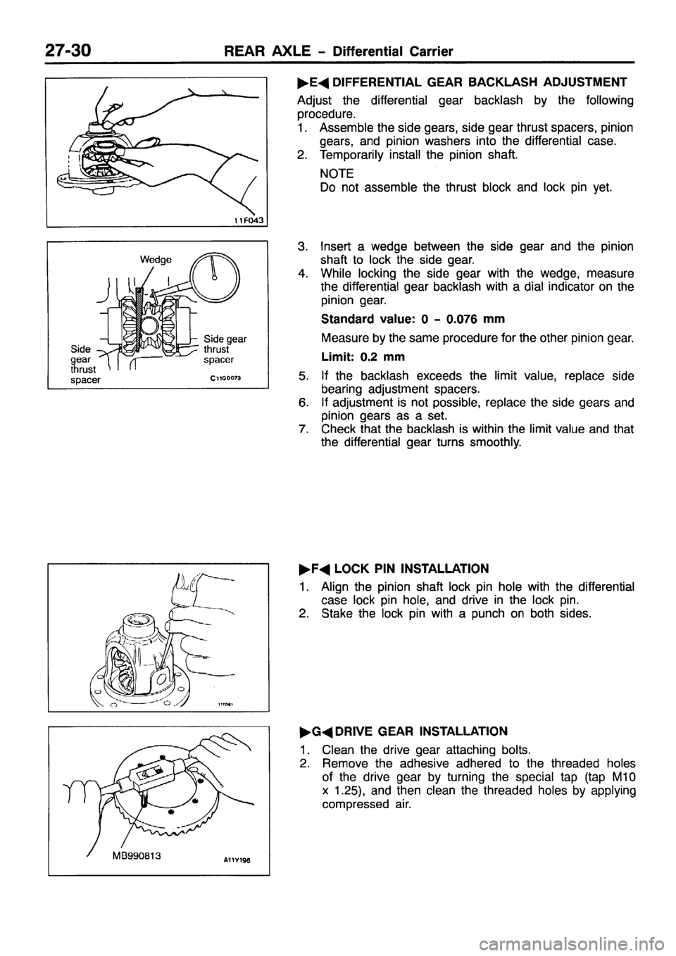 MITSUBISHI PAJERO SPORT 1999  Workshop Manual 