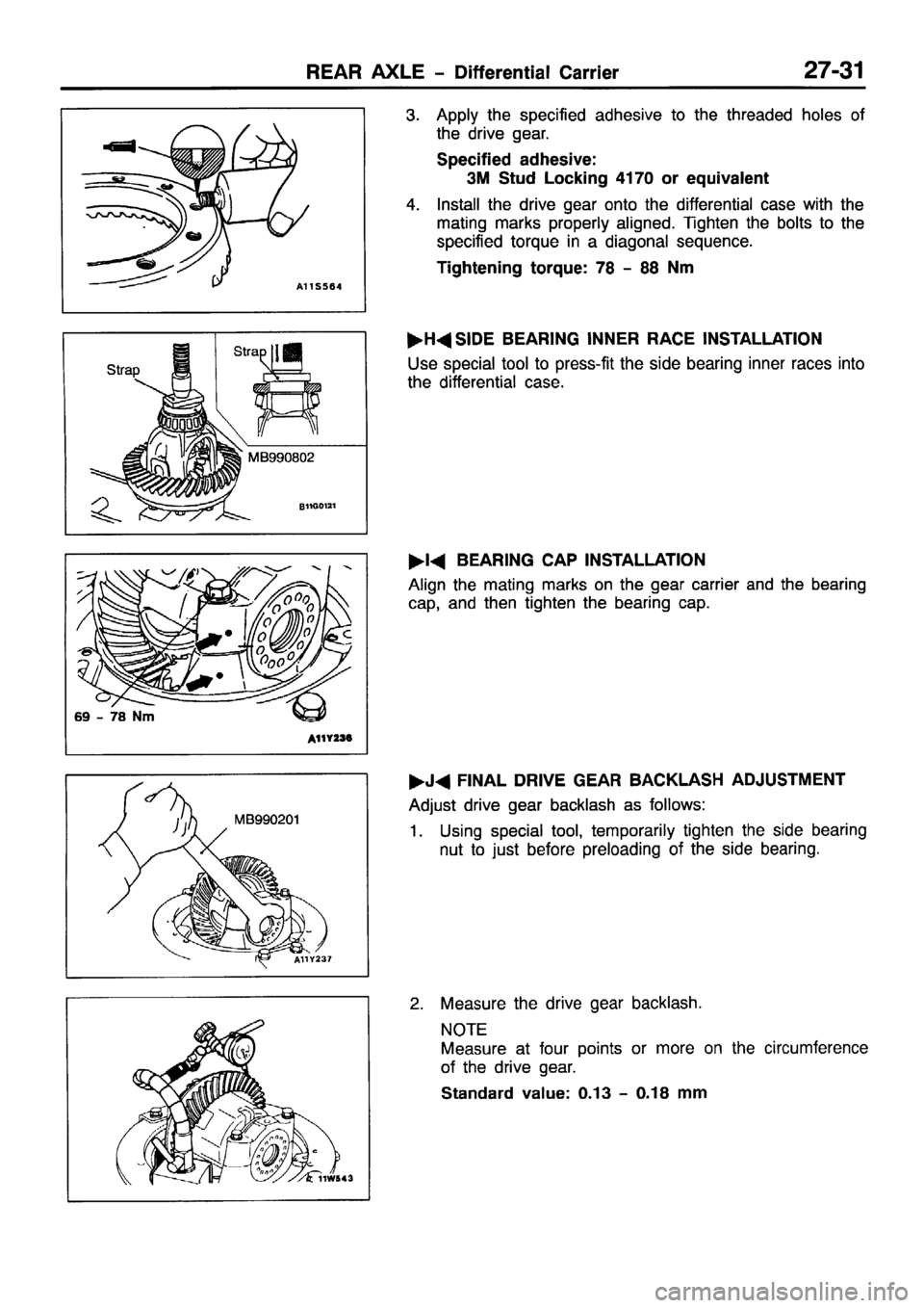 MITSUBISHI PAJERO SPORT 1999  Workshop Manual 