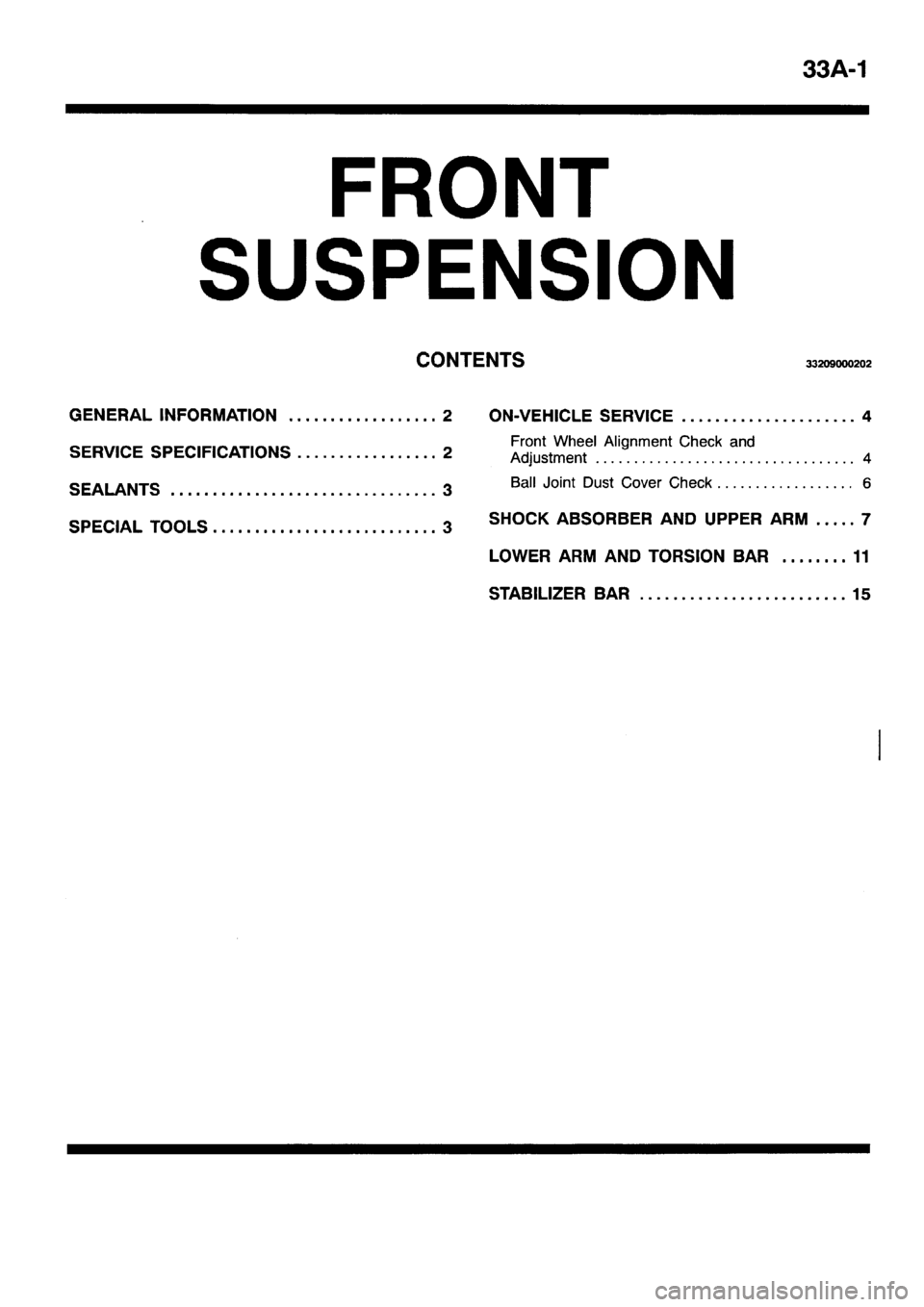 MITSUBISHI PAJERO SPORT 1999  Workshop Manual 