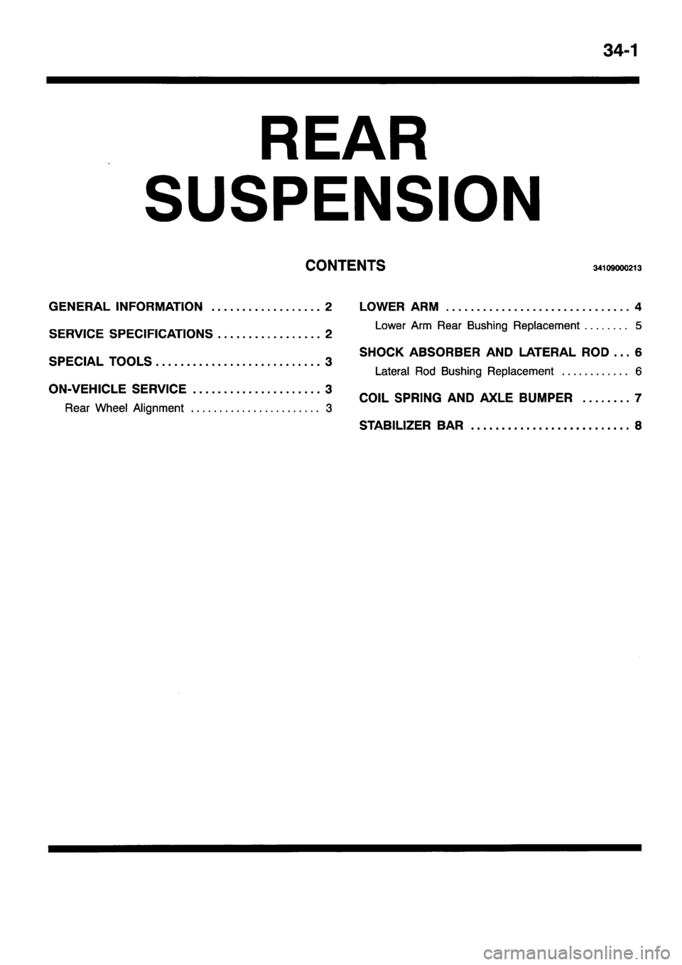 MITSUBISHI PAJERO SPORT 1999  Workshop Manual 