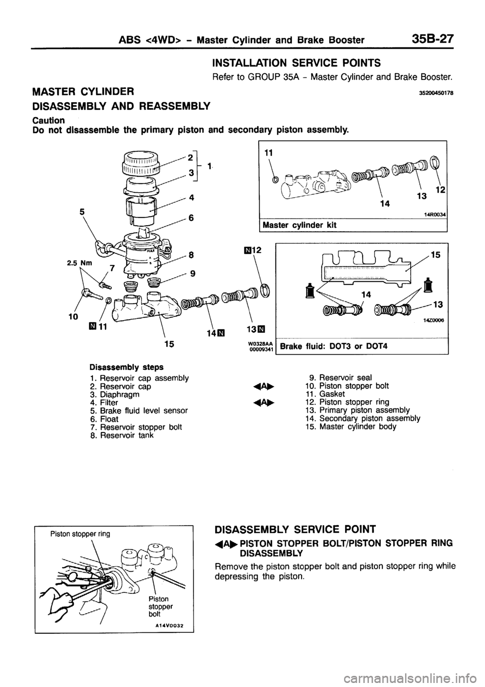 MITSUBISHI PAJERO SPORT 1999  Workshop Manual 