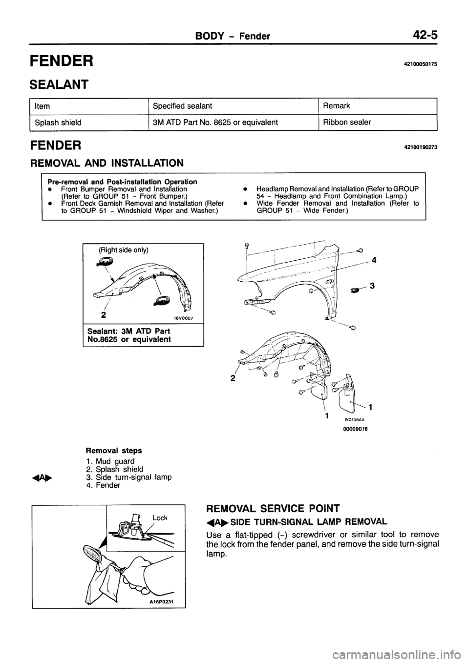 MITSUBISHI PAJERO SPORT 1999  Workshop Manual 