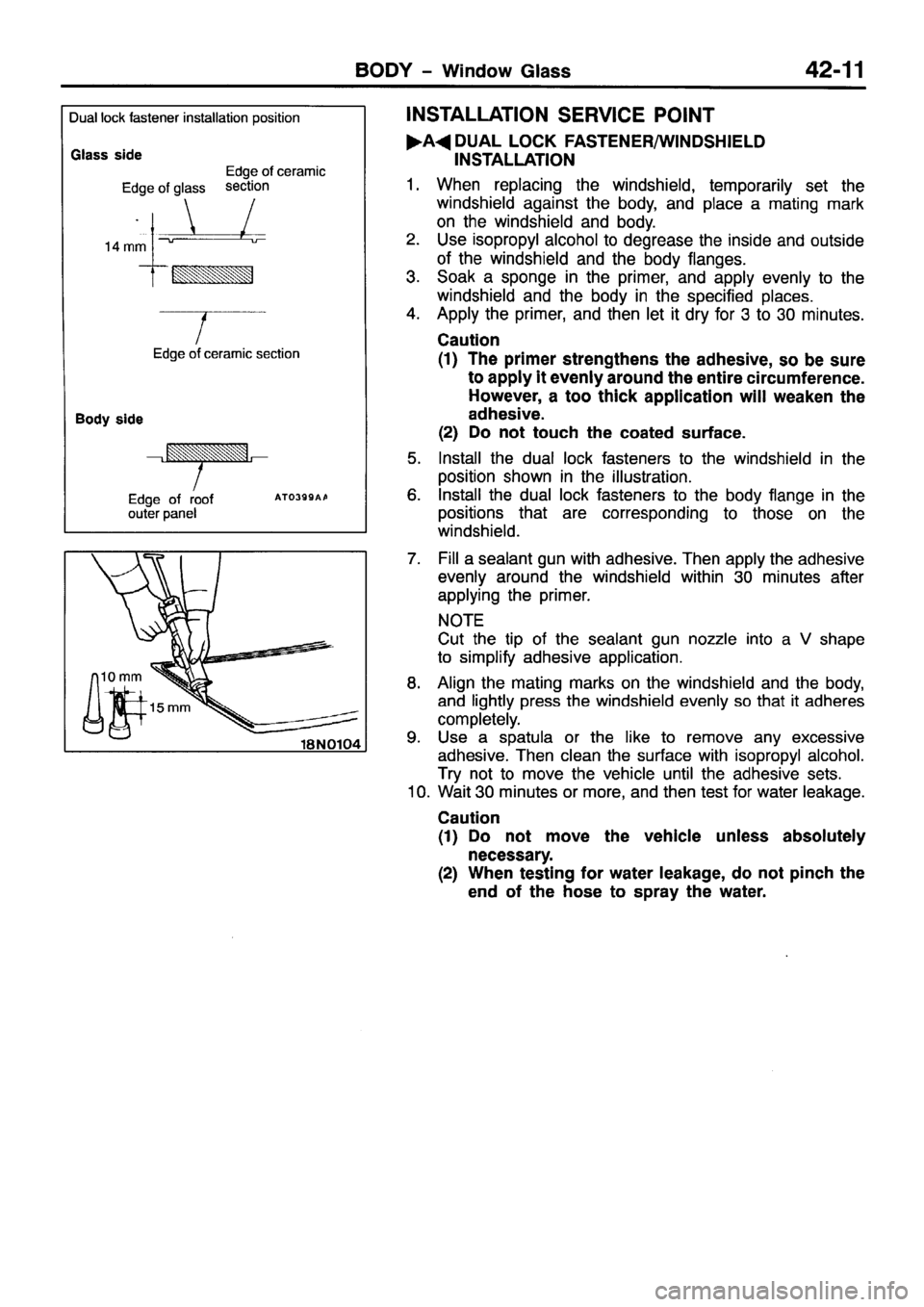 MITSUBISHI PAJERO SPORT 1999  Workshop Manual 