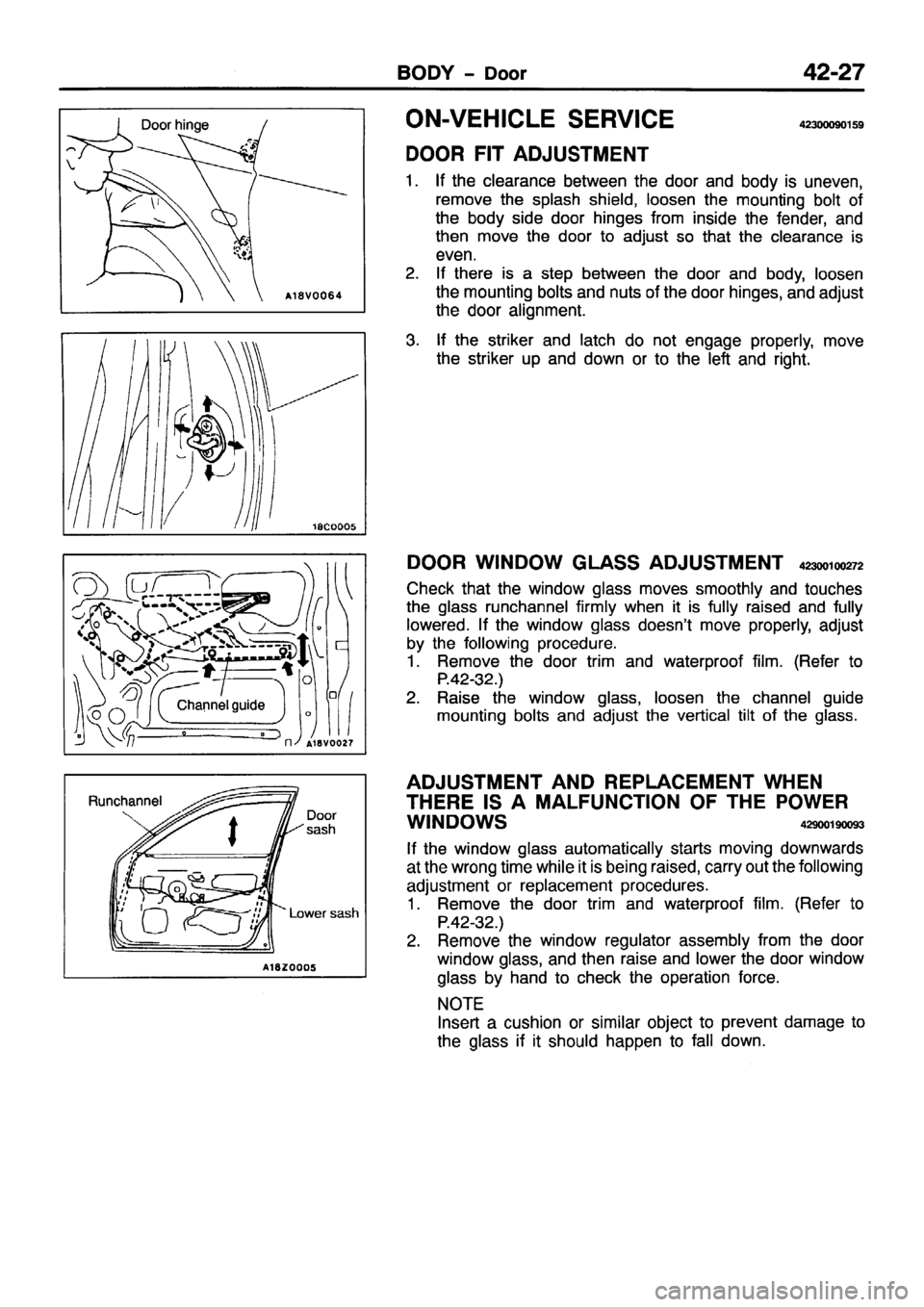 MITSUBISHI PAJERO SPORT 1999  Workshop Manual 