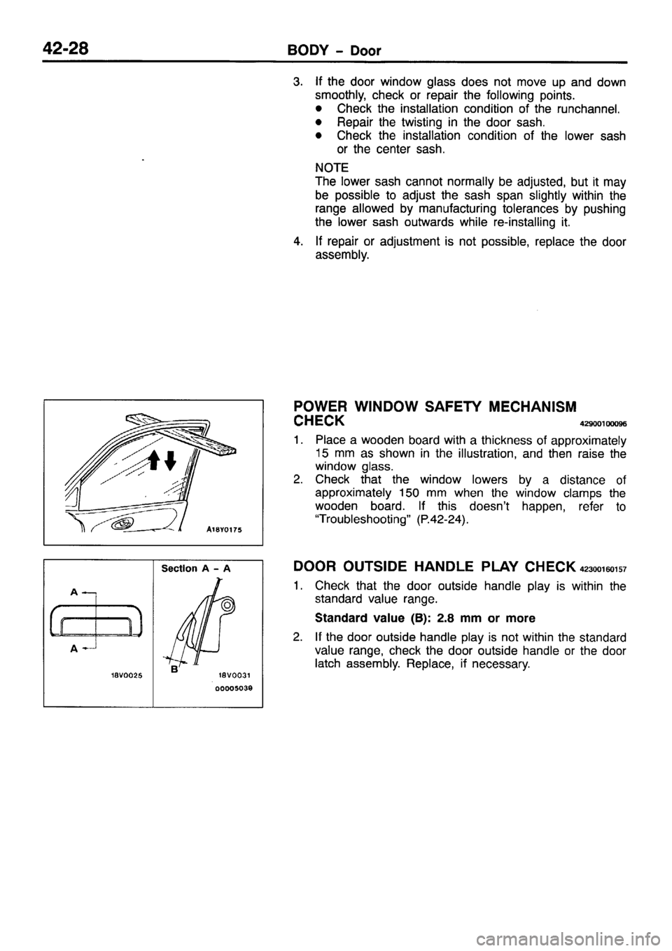 MITSUBISHI PAJERO SPORT 1999  Workshop Manual 
