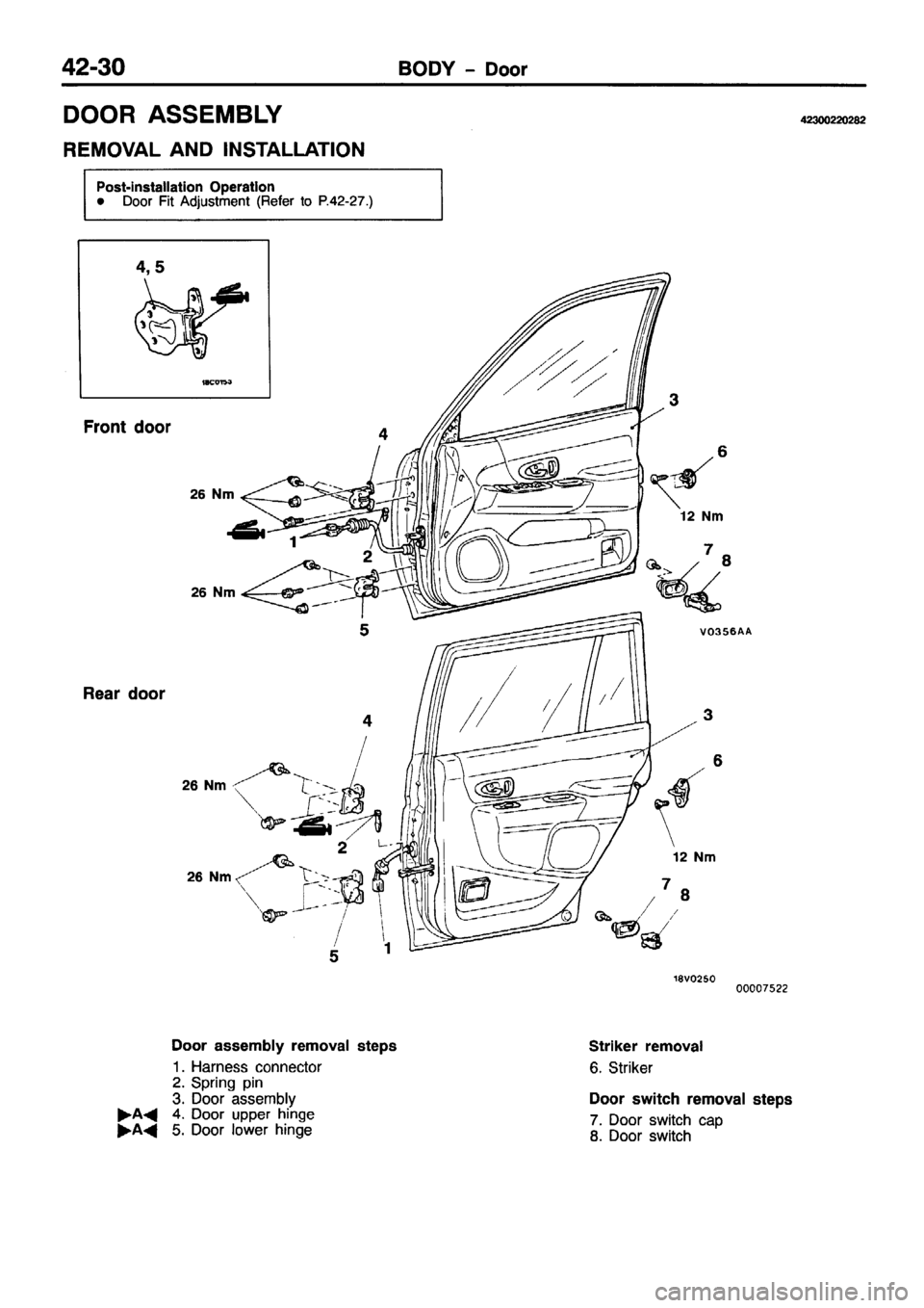 MITSUBISHI PAJERO SPORT 1999  Workshop Manual 