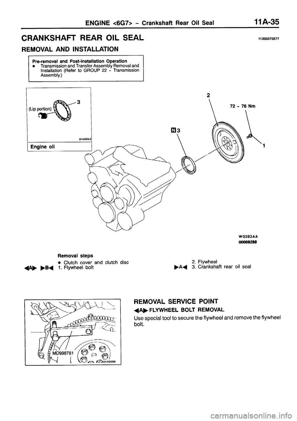 MITSUBISHI PAJERO SPORT 1999  Workshop Manual 