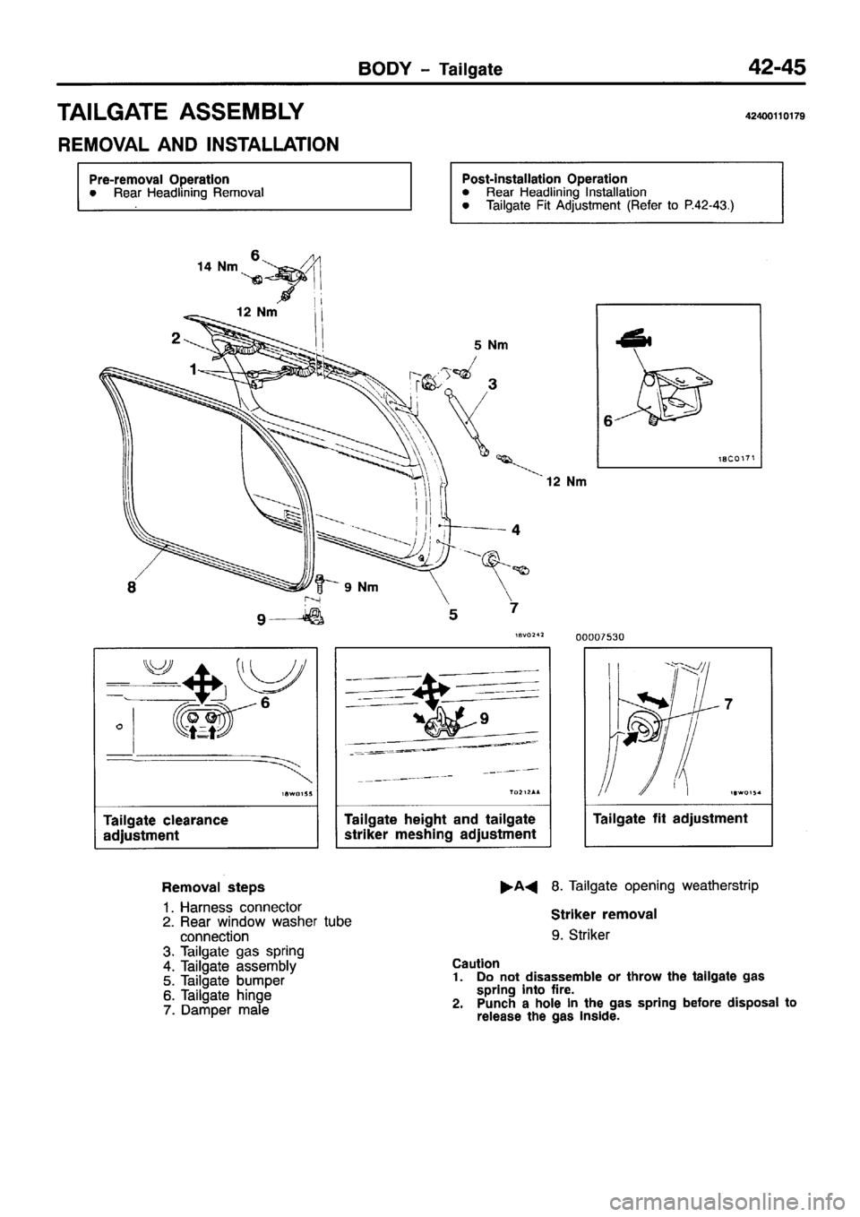 MITSUBISHI PAJERO SPORT 1999  Workshop Manual 