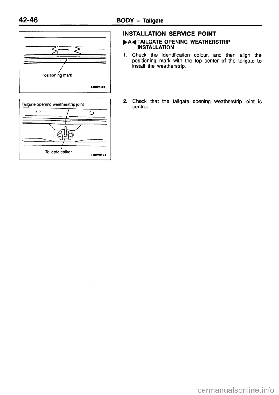 MITSUBISHI PAJERO SPORT 1999  Workshop Manual 