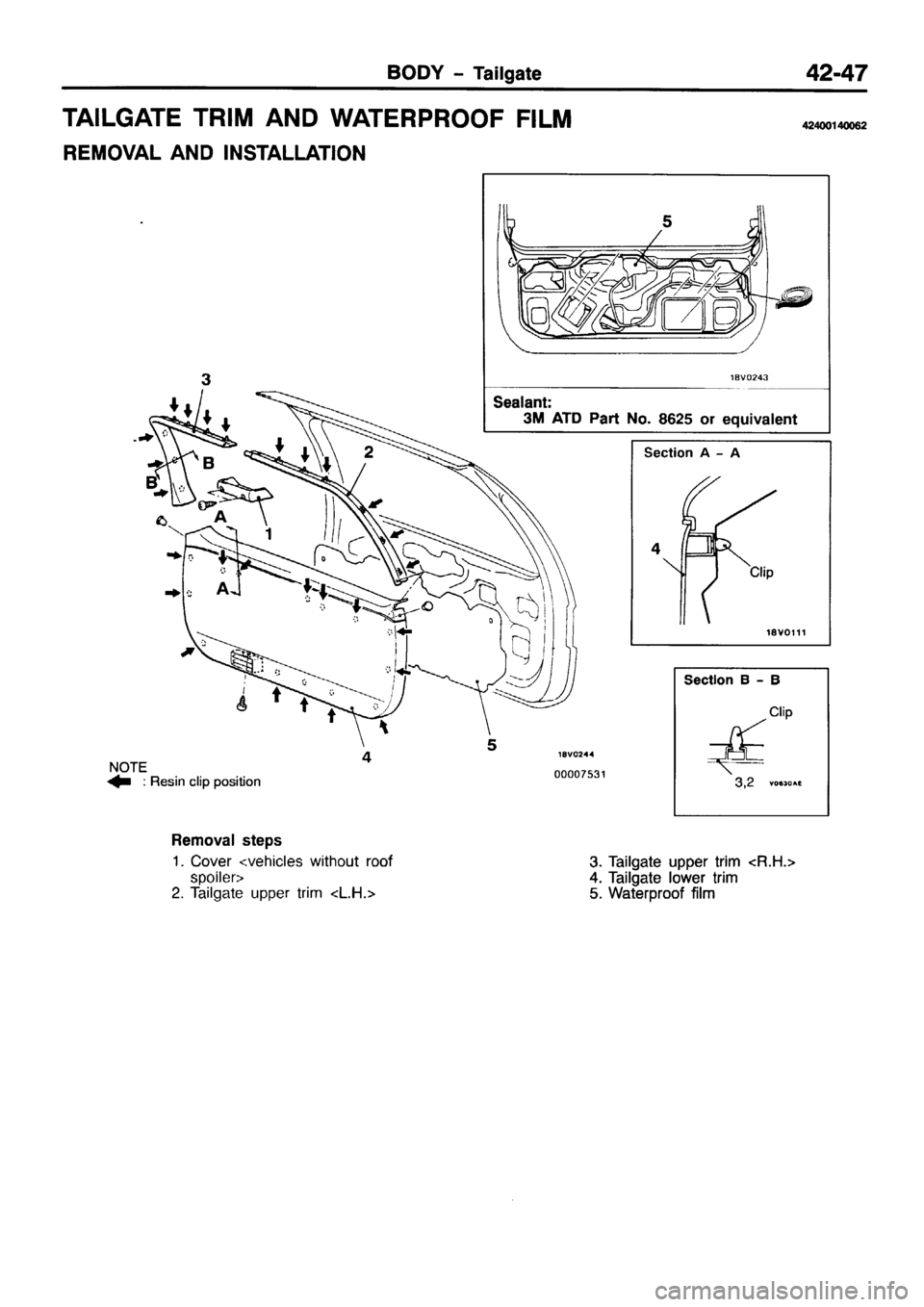MITSUBISHI PAJERO SPORT 1999  Workshop Manual 