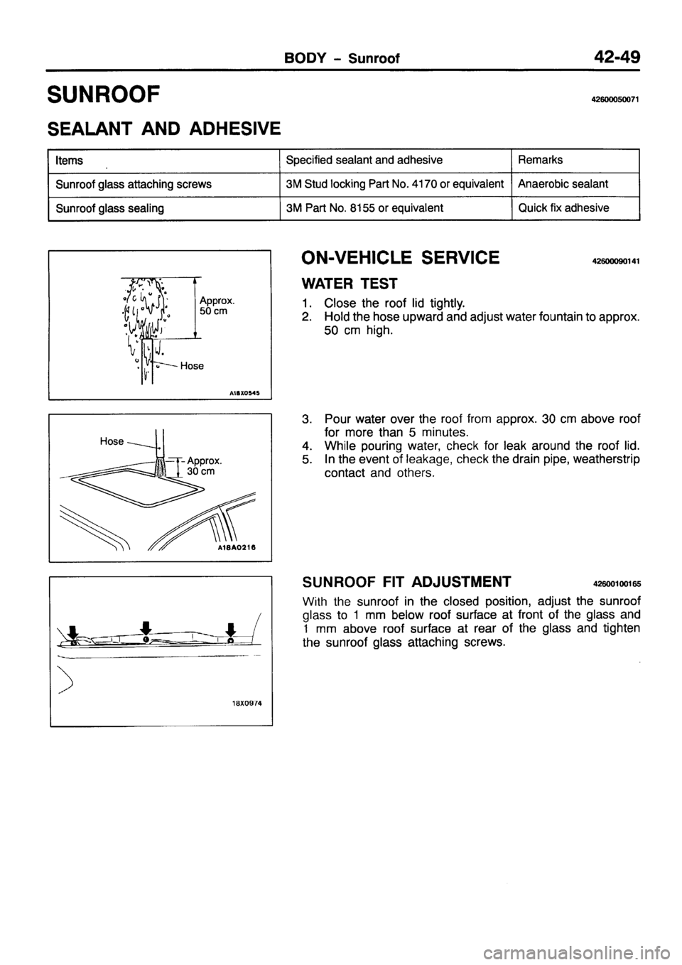 MITSUBISHI PAJERO SPORT 1999  Workshop Manual 